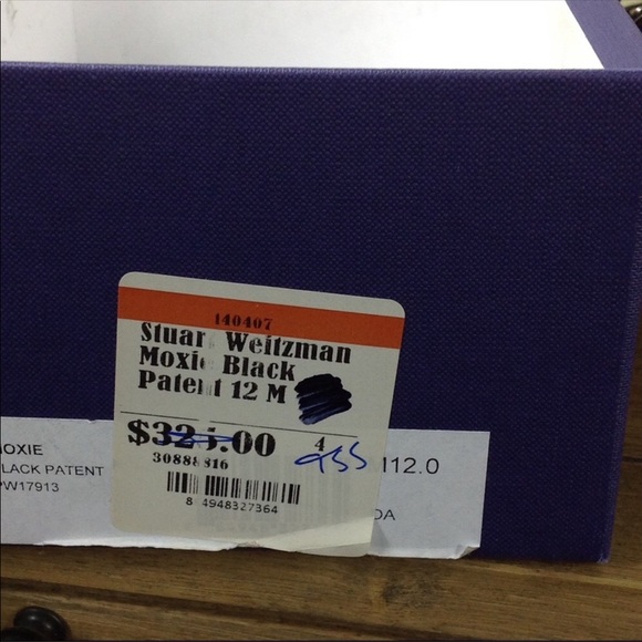 Stuart Weitzman Black Patent Leather Sling Backs - Picture 7 of 8